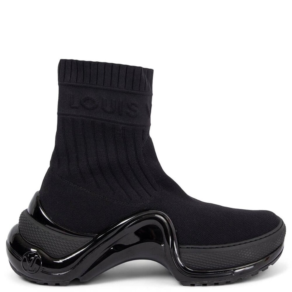 LOUIS VUITTON black ARCHLIGHT stretch textile - Sock Sneakers Shoes 38